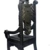 Waahkart Home Decor Stylish Wooden Color Look Royal Emperor Arm Chair Set of 2 - Image 2