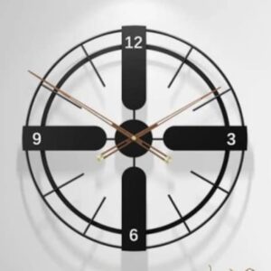 Alternative view of Oaxaca Abstract Classy One Metal Wall Clock with Silent Movement for Living Study Hall Dining and Bedroom (Matte Black, 20 Inches)