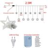 Desidiya 12 Stars 138 Led Curtain String Lights Window Curtain Lights With 8 Flashing Modes Decoration For Christmas, Wedding, Party, Home, Patio Lawn Warm White (138 Led-Star, Copper, Pack of 1) - Image 5