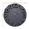 Random Wall Clock for Living Room, Bedroom, Home, Office, Kitchen| Wall Clocks for Home | Big Size Wall Clock with Glass|Designer Wall Clock for Home Decor |Quartz Movement|14- inch|RC-63338 |Grey - Image 4