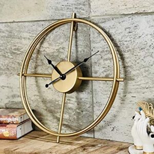 Alternative view of Urban Born Metal Wall Clock for Home and Hall 17 inches (44 x 44cm) Home Big Size Living Room Hall Bedroom Stylish Clock (Bronze Gold)