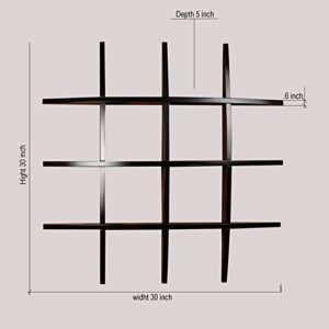 Alternative view of Lenakel Sizkon Beautiful Wooden Wall Shelf Rack Globe Shape Storage Wall Shelves | Home Decor Wall Mount Shelf for Living Room (Black)