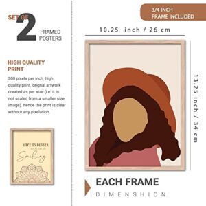 Alternative view of KOTART Modern Wall Paintings with Frame for Home Decoration - Painting for Living Room Bedroom Home - Framed Wall Hangings ( 10.5 x 13.5 inch, Multicolor ) Set of 4 (Beige)