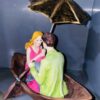 Romantic Love Boat Couple with Umbrella Gift Decorative Showpiece Valentine Day Wedding Anniversary - Image 3