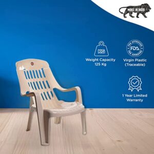 Alternative view of Cello Comfort Relaxing Plastic Chair | Cello Chair | Plastic Chair | Beige Colour | Comfort Chair | Chairs (Set of 2)