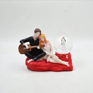 Alternative view of CraftVatika Love Couple Showpiece with Lighting, Love Couple Statue Gift for Wife Husband Girlfriend Boyfriend, Miniature Showpiece for Anniversary Wedding Valentine Day (Red)