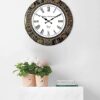RoyalsCart Floral Design Painting Wooden Antique Analog Wall Clock for Home, Office, School, Gym, Shop and Gifting || Clock Size - 40 cm x 40 cm [16 x 16 inches] [KTWC281] - Image 2