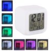 UrbanTail 7 Color Changing Digital LED Alarm Clock for Table Home Decor Desk Night Table Watch Temperature/ Day/Month/Date/Time/Alarm - Image 5