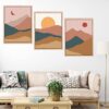 NoWorries Set of 3 Wall paintings for home decoration - Paintings for living room bedroom, Theme - illustration (Wall Decor) (14 x 11 inches) - Image 2