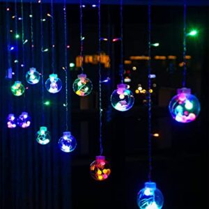 Alternative view of Natchcart Led 3M 12 Balls Curtain String Lights with 8 Flashing Modes for Diwali, Home Decoration, Christmas, Wedding, Party, Home, Patio, Lawn (Ball-Multi)