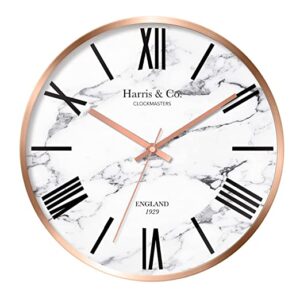 Alternative view of Harris & Co. Clockmasters Metal Wall Clock (12 inch, White)