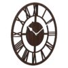 Webelkart Roman Beautiful Round Wood Wall Clock without Glass (12 Inch x 12 Inch, Brown) - Image 3
