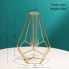Aashralya™ Hexgon Shaped Metal Wire Glass Tube Vase for Home Decor (Pack of 1) (Black) - Image 3
