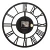 Webelkart Roman Beautiful Round Wood Wall Clock without Glass (12 Inch x 12 Inch, Brown) - Image 4