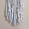 Kasba Cotton Wall Hanging for livingroom Decoration | Bohemian Geometric Theme | Cotton Dream Catcher | Bohemian Wall Decor | Handmade (3 feet, White with Green Lines) - Image 3