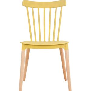 Alternative view of TIED RIBBONS Stylish Designer DSW Chair for Living Room Garden Patio Café Home Side Chair Office Accent Chair (Yellow, Set of 1)