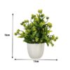 SHOPERIYA Artificial Bonsai Wild Flower Plant with Plastic Pot for Home Decoration Office Table Greenery Room Bathroom Home Decor Plants (Forest Green) - Image 3