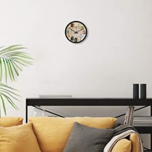 Alternative view of Amazon Brand - Solimo 12-inch Contemporary Plastic & Glass Wall Clock - Designer (Silent Movement, Black Frame)