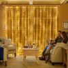 Desidiya ® 8 Modes Curtain Lights 300 LEDs 10 Fairy Light 3Mtr Each Indoor/Outdoor Decoration for Diwali, Christmas, Wedding, Party, Home, Patio Lawn with Remote and USB Power Supply (Warm White) - Image 2