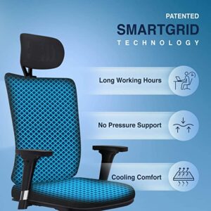 Alternative view of The Sleep Company SmartGRID Onyx Orthopedic Chair for Home & Office |Adjustable Lumbar Support for Ergonomic Sitting Posture|Made in India|Multiple Adjustments Mechanism(Classic Black & Grey)