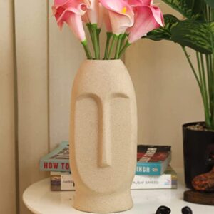 Alternative view of TIED RIBBONS Decorative Ceramic Face Vase (White, Matte Finish, 9.8 inch x 3.9 Inch) for Artificial Flowers Plants Home Decor Office Bedroom Living Room Farmhouse Table Corner Decoration Items