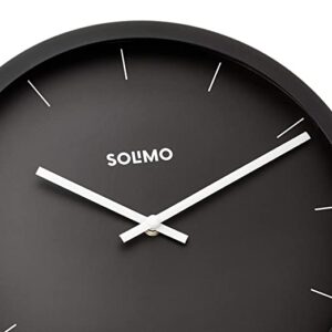 Alternative view of Amazon Brand - Solimo Wood Abstract 12" Silent Movement Wall Clock (Sheer Black Frame)
