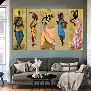 Alternative view of Maxstone Improve your place Nature Multiple Frames, Beautiful Folk Indian Dance Wall Painting- Multicolour, Big Size