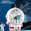 RIANZ Outer Space Astronaut Night Light Table Alarm Clock for Kids and Adults – with Two Different Alarm Tones (Multi Color) - Image 2