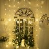 Quace Window Lights 20 Snowflakes Curtain Fairy Light Xmas Decoration for Indoor Party Bedroom (Warm White) - Image 3
