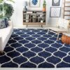 Sifa Carpet Hand Woven Modern Shaggy Carpets with 2Inch Pile Height Blue Color 5x7 Feet - Image 2