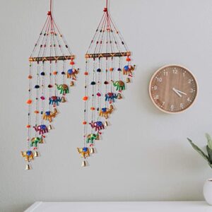 Alternative view of PALPAL Art Gallery Home Decoration Items Paper mache Elephant Wind Chimes/Safe Combo Set of 2 Home Decoration for Hall balcony Wall/Door/Window Hanging Bells (101 cm Multicolour)