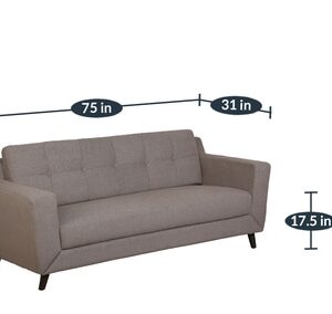 Alternative view of Amanda 3 Seater Sofa in Sandy Brown Colour