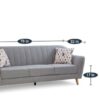 Antalya 3 Seater Sofa In Grey Colour - Image 2