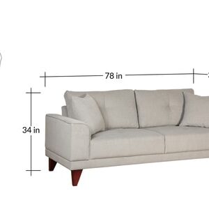Alternative view of Antonio 3 Seater Sofa In Ash Grey Colour