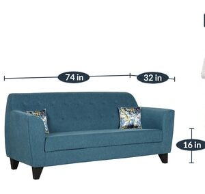 Alternative view of Bali 3 Seater Sofa In Blue Colour