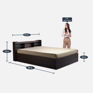 Alternative view of Bed ES King Size bed In Chestnut Dark Colour