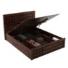 Boston Queen Size Bed With Hydraulic Storage In Sheesham Finish - Image 4