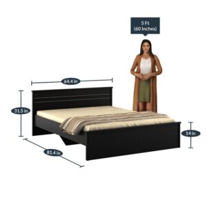 Alternative view of Kosmo Carnival Queen Size Bed in Natural Wenge Finish