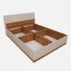 Catalina Queen Size Bed with Storage in Natural Teak Wood Finish - Image 4