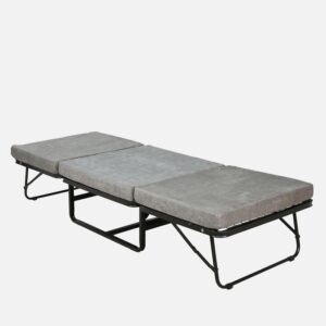 Alternative view of Eurasia Metallic Folding Bed With 3 Inch Mattress In Black Colour