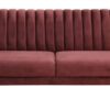 Fidel 3 Seater Velvet Sofa In Wine Red Colour - Image 3