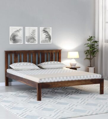 Freya Solid Wood King Size Bed in Provincial Teak Finish