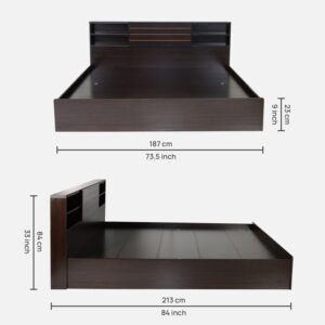 Alternative view of Kaito King Size Bed With Storage In Wenge Finish