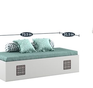 Alternative view of Livo Day Single Bed with storage In Frosty White Colour