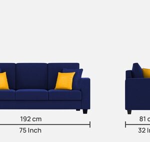 Alternative view of Nabi 3 Seater Sofa In Royal Blue Colour