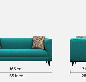 Alternative view of Niki 3 Seater Sofa In Sea Green Colour