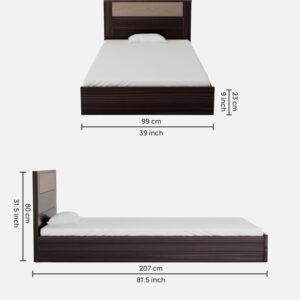 Alternative view of Takai Single Bed In Wenge Finish